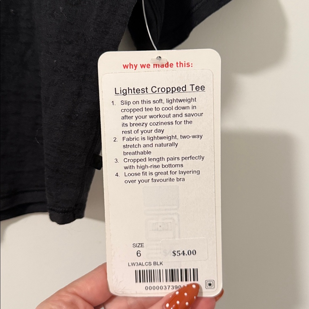 Lululemon Athletica Vinyasa Lightest Crop Tee - Picture 4 of 5